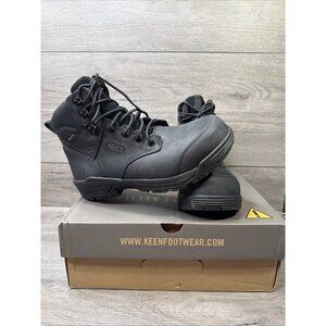 KEEN Men's Evanston 6" Waterproof Boot (Carbon Toe) Black Sz 10.5